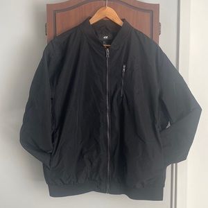 H&M Black Nylon Bomber Jacket